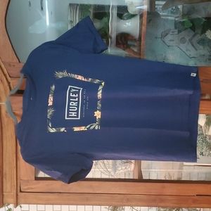 Hurley 100% cotton tshirt navy blue sz sm good condition